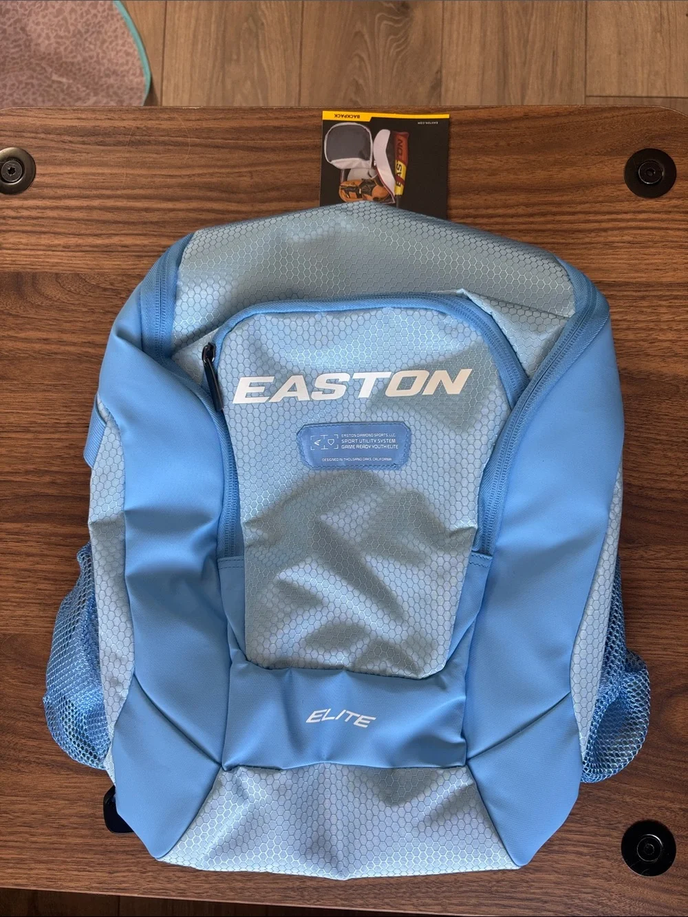 Easton Game Ready Elite II Baseball Softball Backpack Bag Grey Blue NWT